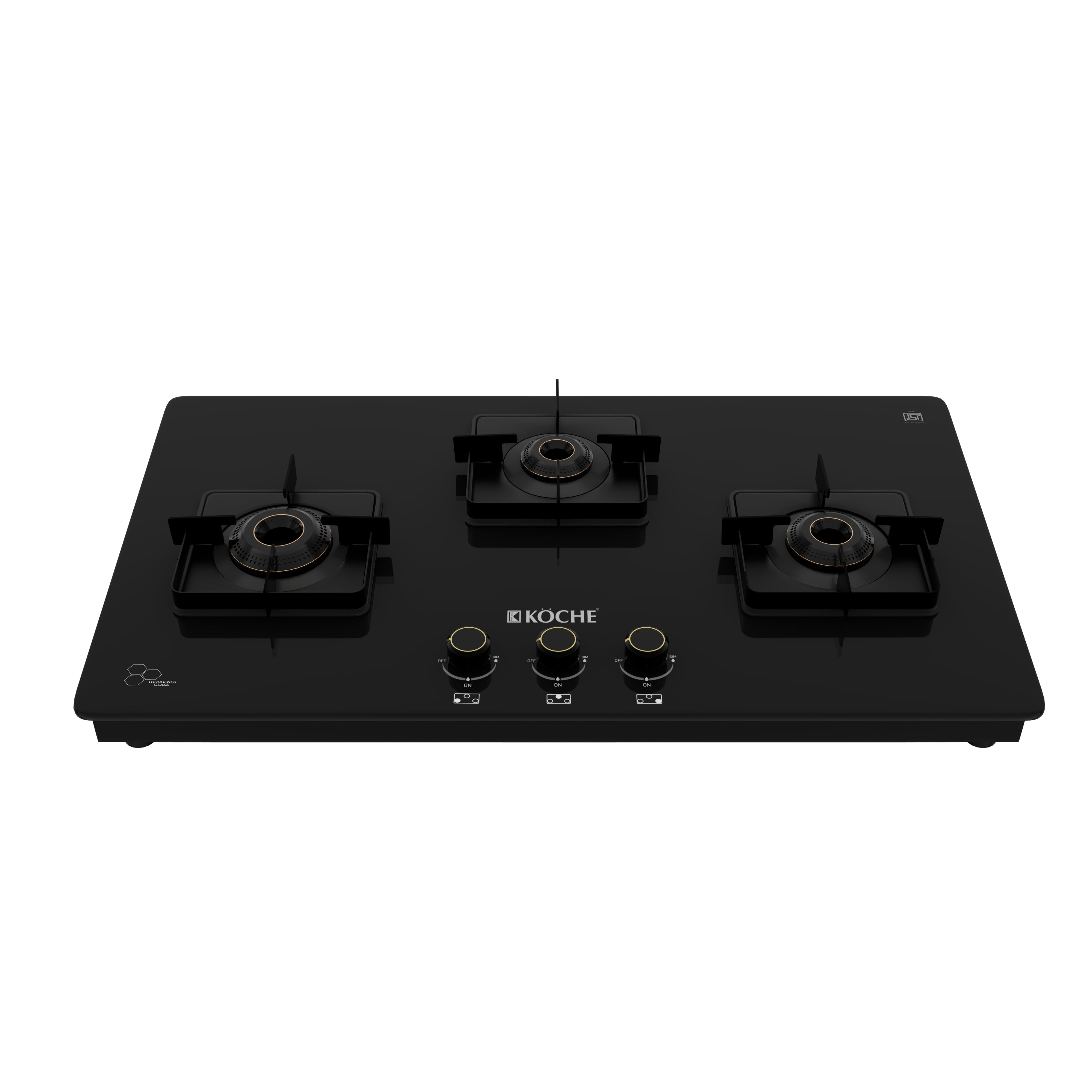Koche Betty 3 burner glass gas hob