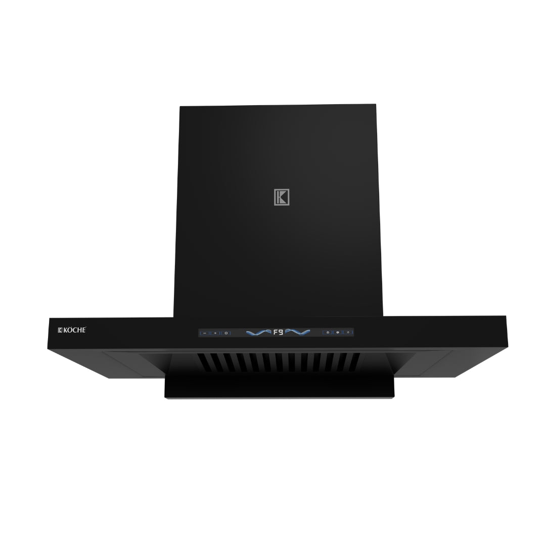 Stark 75 BLDC kitchen chimney black hood front view product image