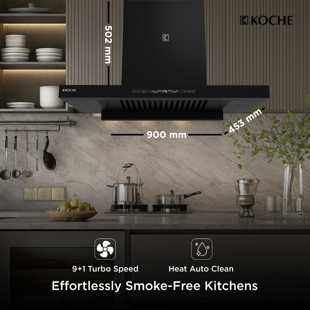 Stark 90 chimney dimensions and size specification image in kitchen