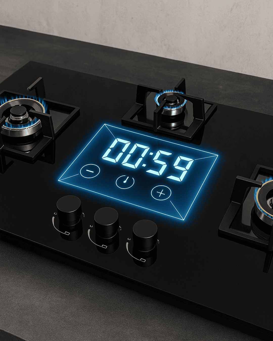 Köche auto-timer hob top with timer function for safety and convenience