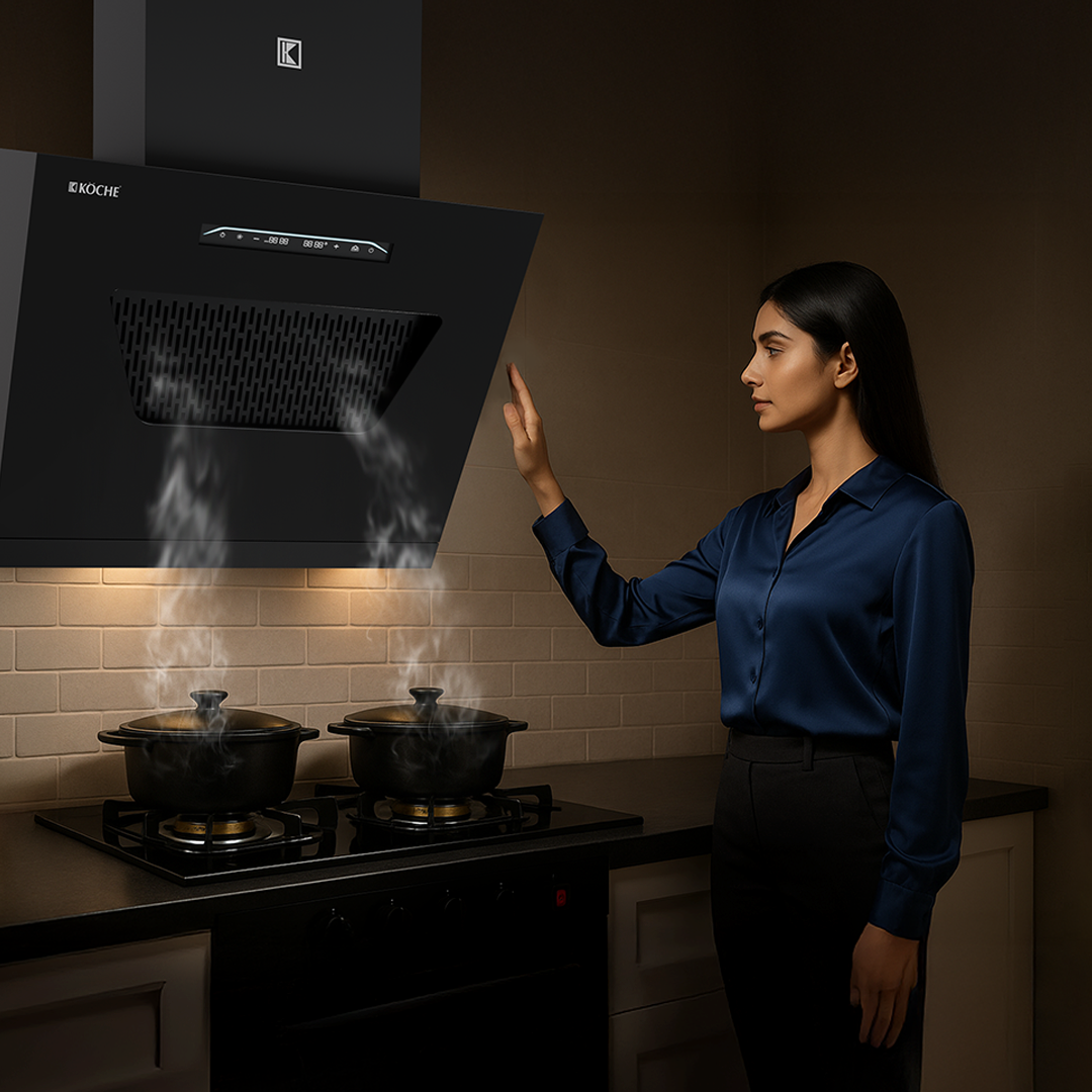 Köche chimney with gesture control technology