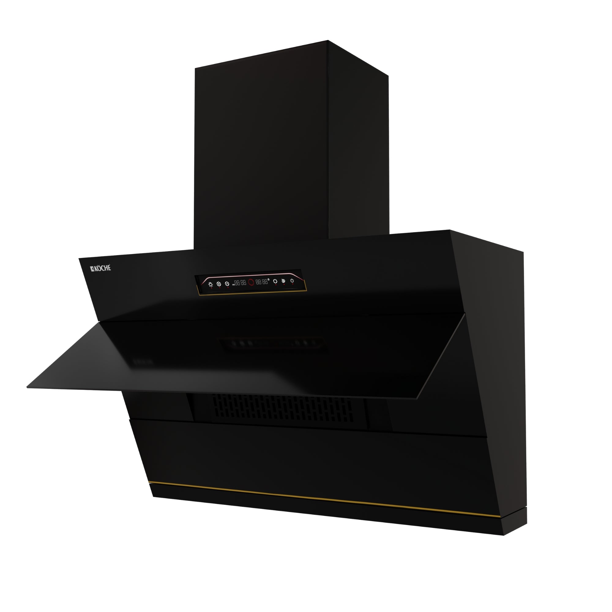 Köche Laura 90 BLDC chimney black finish.