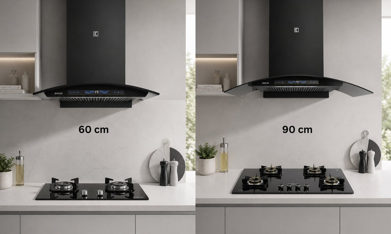 60 cm vs 90 cm chimney — which size is ideal for your kitchen