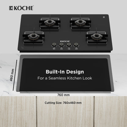 Betty 4B Auto Ignition Built-In Hob Köche