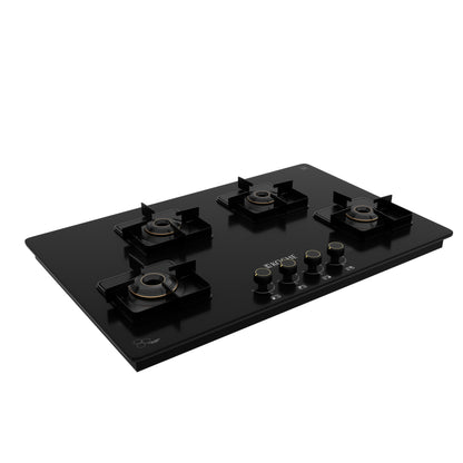Koche Betty 4 burner glass gas hob side view