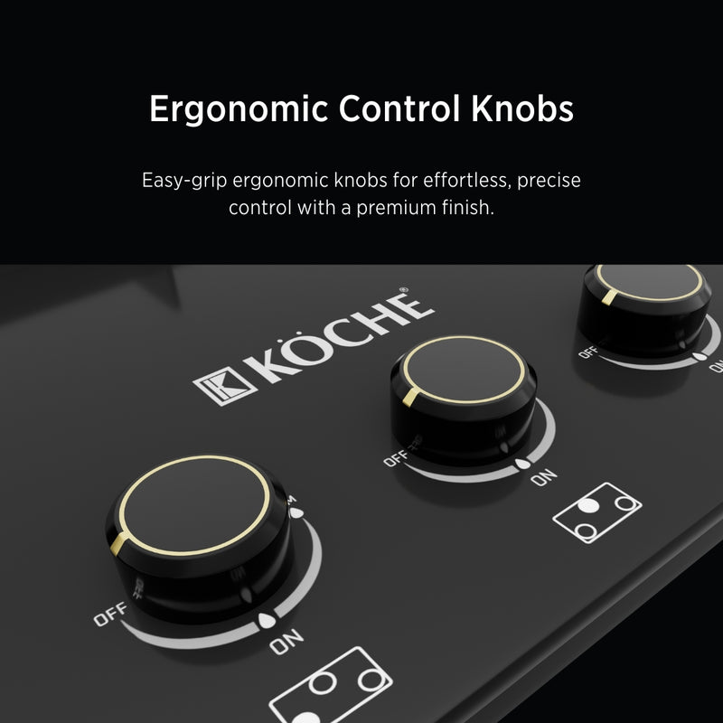   Betty 3B Auto Ignition Built-In Hob Koche Betty Hob Ergonomic Control Knobs 