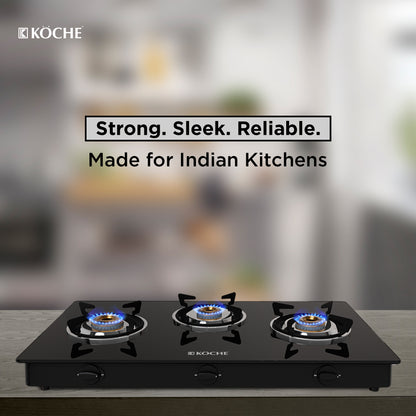 Köche Bren 3 burner cooktop - strong, sleek & reliable