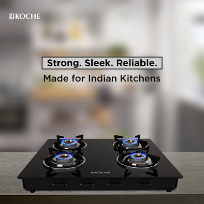 Köche Bren 4 burner cooktop - strong, sleek & reliable