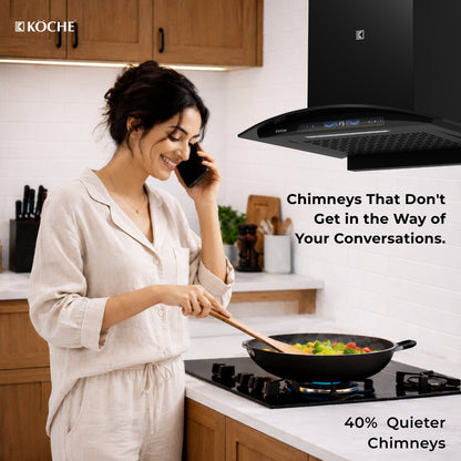 Köche Enzo 60 low noise kitchen chimney.