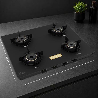 Köche Flamaro 4-burner gas hobtop with 69 cm width and 48 cm depth dimensions
