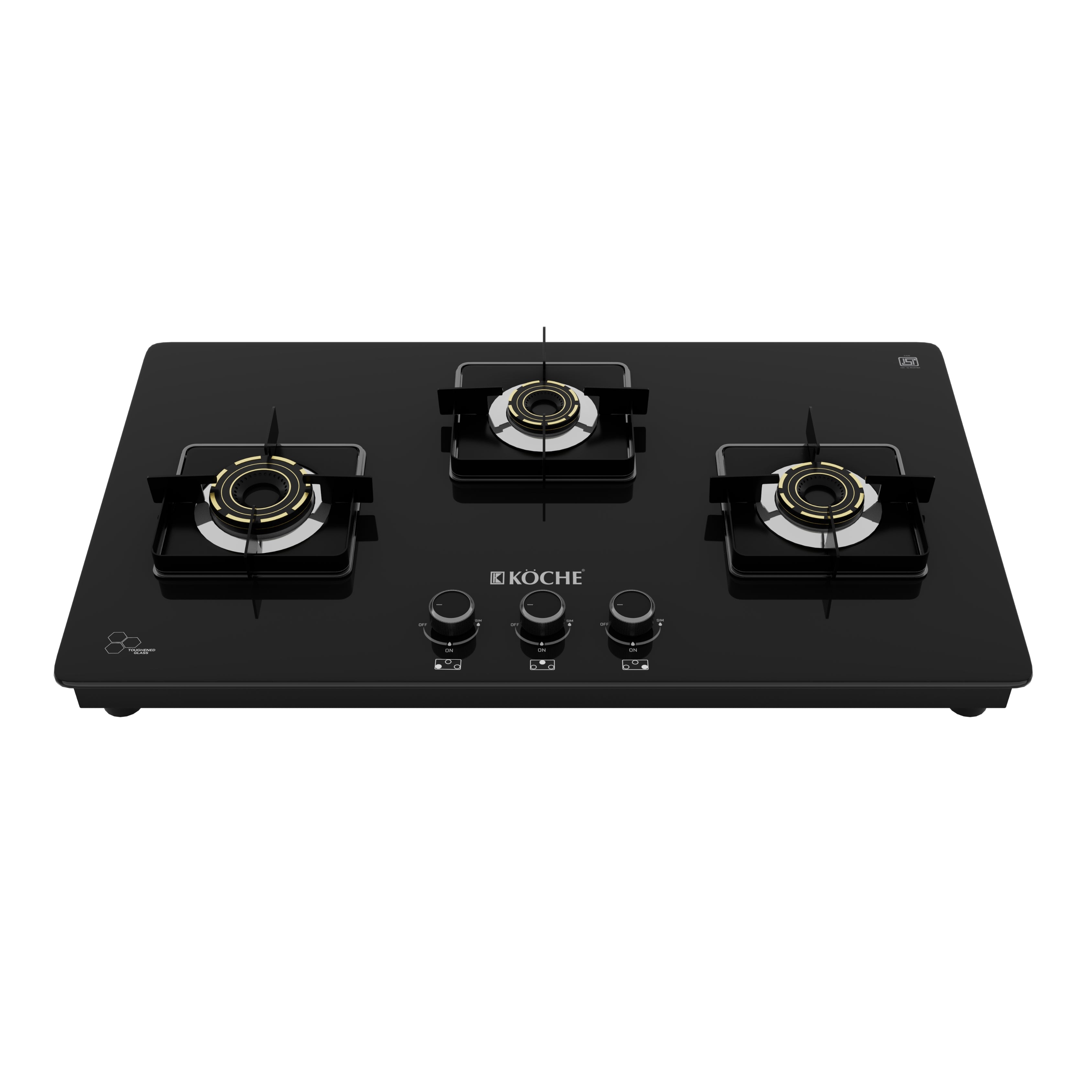 Koche Ivan 3 burner glass gas hobtop