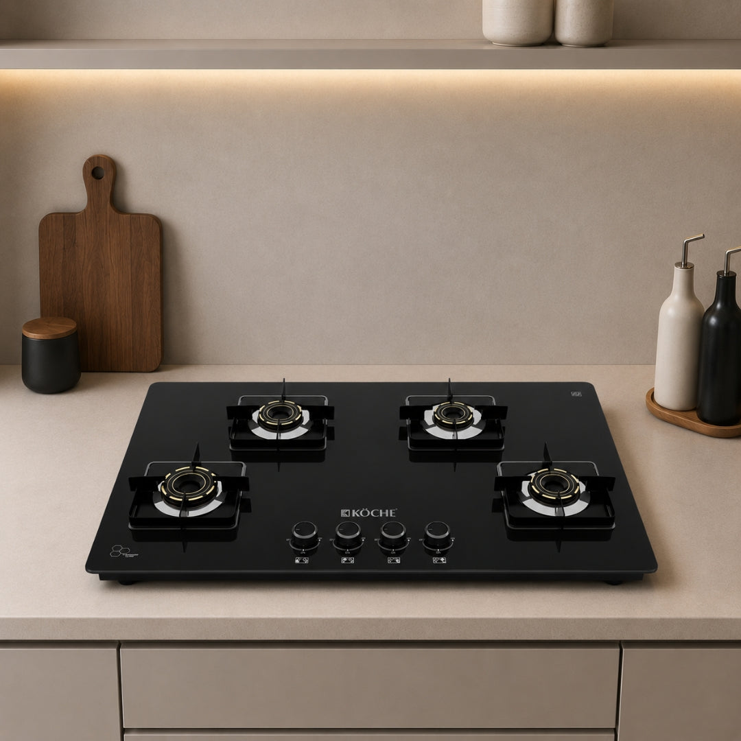 Koche Ivan 4 burner gas hobtop in modern kitchen