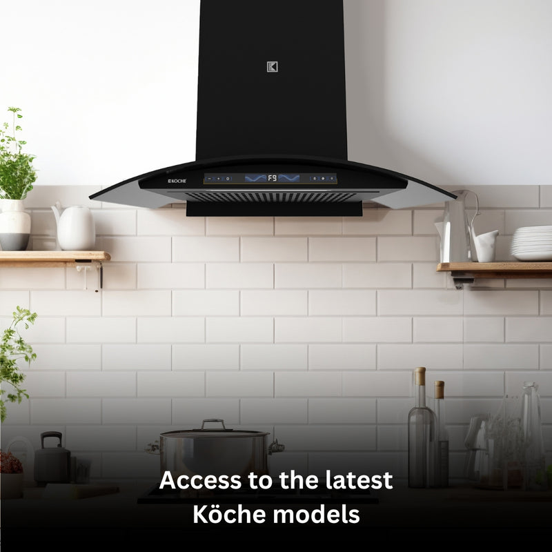   Modern kitchen with black range hood – Köche 