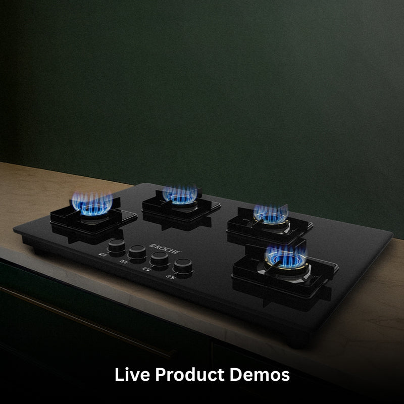   Live demo of Köche gas hobs in store 