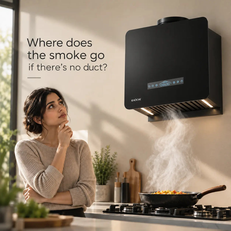   Port 60 Ductless BLDC Chimney | Plug N Play | 1400 CMH Suction | Auto Clean PORT Smoke Free Kitchen Modern Chimney Design 1 