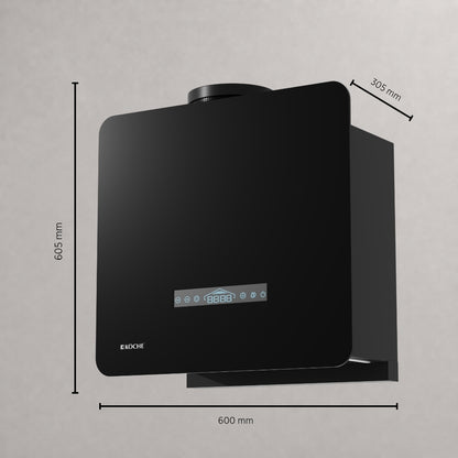 Köche Port 60 portable kitchen chimney dimensions and size specifications chart