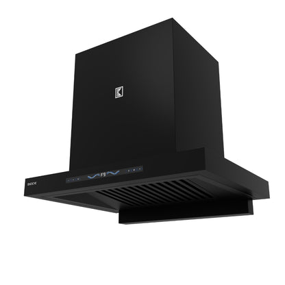 Stark 60 BLDC chimney side view compact modern kitchen chimney design