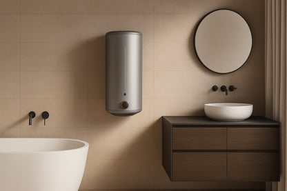 Köche water heater installed in bathroom interior