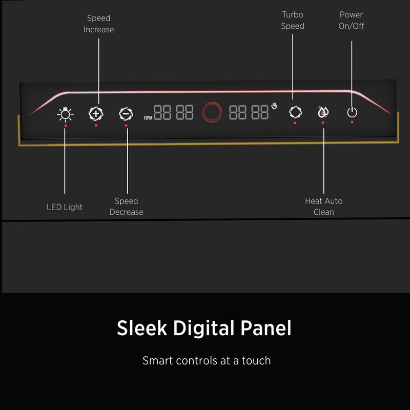   Laura 60 BLDC Chimney Köche Laura BLDC chimney digital control panel 