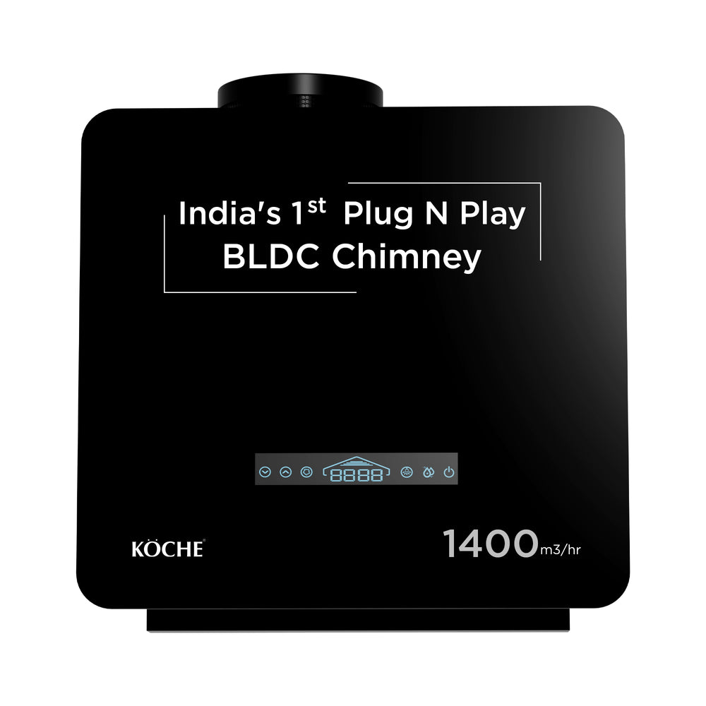 Port 60 Ductless BLDC Chimney | Plug N Play | 1400 CMH Suction | Auto ...