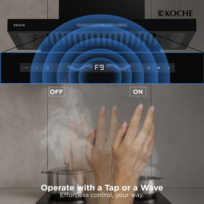 Köche Stark 75 kitchen chimney with touch and gesture control