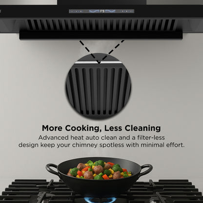 Köche Stark 90 filterless kitchen chimney for smoke-free cooking