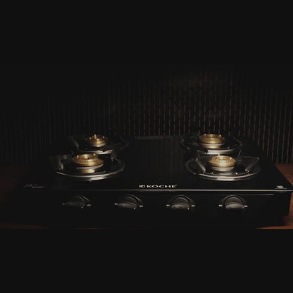 Köche Bren 4 burner cooktop video demonstrating cooking performance in modern kitchen setup