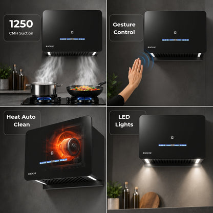 Aero 60 BLDC Ductless Chimney | Plug N Play | 1250 CMH Suction | Auto Clean