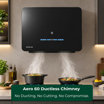 Aero 60 BLDC Ductless Chimney | Plug N Play | 1250 CMH Suction | Auto Clean
